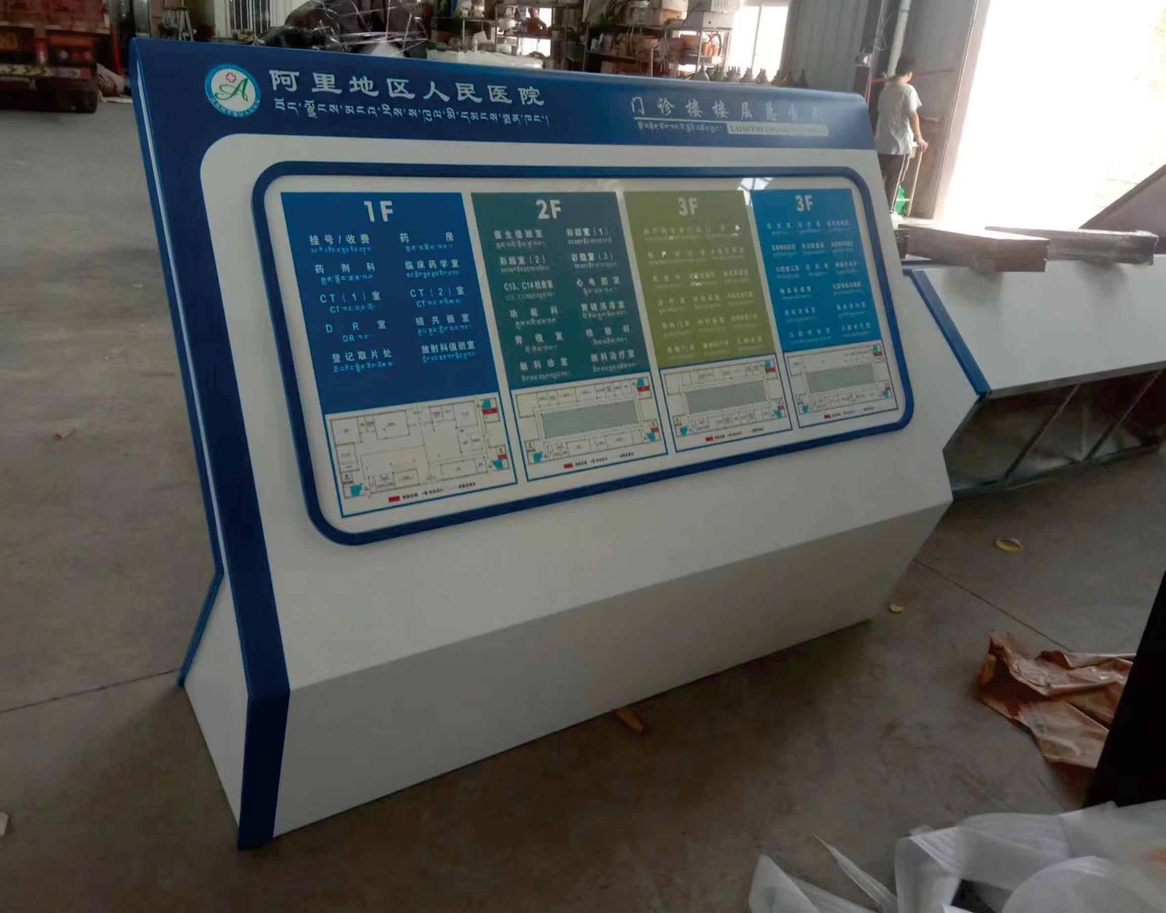西藏自治区阿里地区人民医院导视牌制作