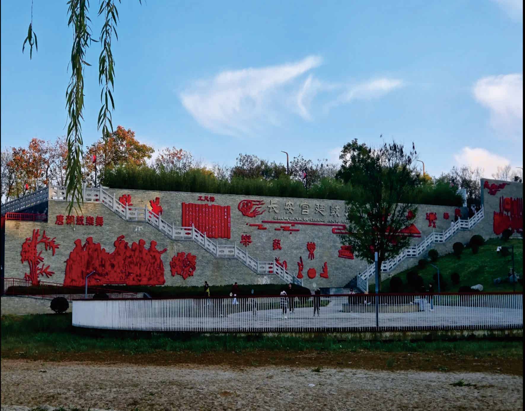 长安区鼓乐广场墙面雕塑制作